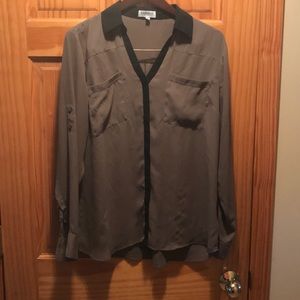 Brown & Black button up, size XL, Express